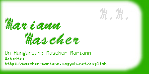 mariann mascher business card